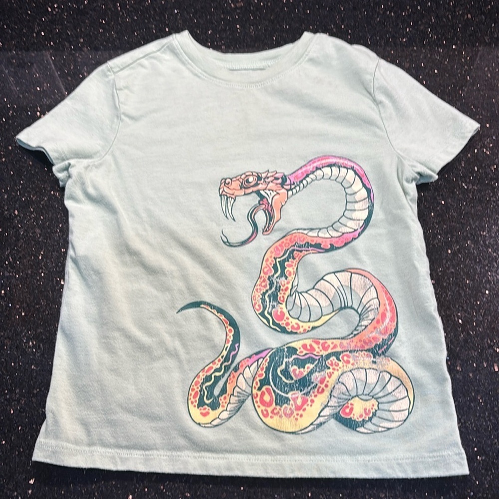 Cat & Jack boys 4-5T short sleeve shirt with dragon- light green.